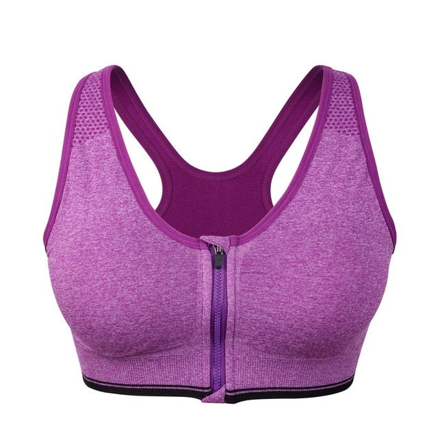 Women's Yoga Zipper Bra - TheFitnessFod